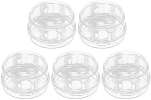 Didiseaon Copertura Protettiva per Manopole Fornello Gas 5 Pezzi in Plastica Resistente e Facile da Installare per Sicurezza in Cucina Domestica