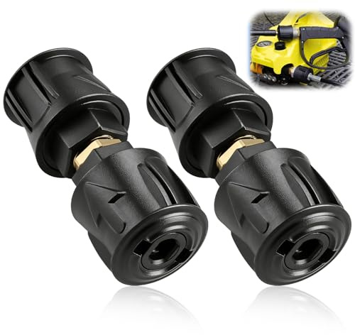 Pressure Washer Hose Fittings M22 Adapter, High Pressure Quick-Connect Adapters Compatible with Kärcher K2 K3 K4 K5 K6 K7 and All M22 14mm Female Hoses, Leak-Proof Quick Fitting for Home Garden