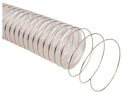 Innendurchmesser 20–100 mm, transparenter PVC-Staubsammelschlauch zur Verwendung mit Staubsammlern Anschlüssen. Ideal for Werkstattstaubsauger, 1–5 Meter(1 Meter,ID 60mm)