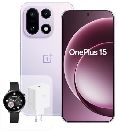 OnePlus 15 AI 5G Smartphone, 16GB RAM 512GB ROM, Batteria 7300mAh, con OnePlus Watch 3 43mm e caricabatterie rapido 120W SUPERVOOC
