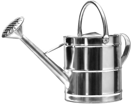 Chosertory Gießkanne Edelstahl mit Komfortablem Griff Großer Kapazität für Pflanzenbewässerung Multifunktionales Gartengerät für Garten Terrasse Innen Un, 8l