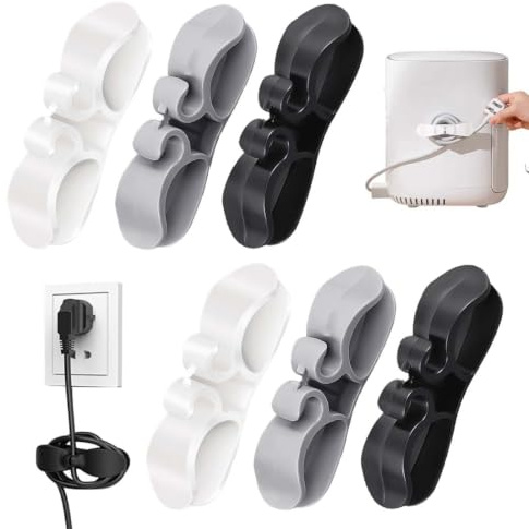 LAKJUOZ 6 Pezzi Organizer Per Cavi Elettrodomestici,Cord Organizer A Clip Per Cavo Per Elettrodomestici Da Cucina Per Cavi Da Cucina Fermacavi Adesivi Per Mixer Tostapane Cooker Air Fryer
