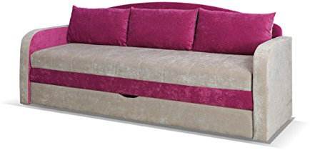 Mirjan24 Schlafsofa Tenus, Sofa Couch mit Bettkasten und Schlaffunktion, Bettsofa Schlafcouch, Gästebett Schlafzimmer (Ibiza 03 + Ibiza 21)