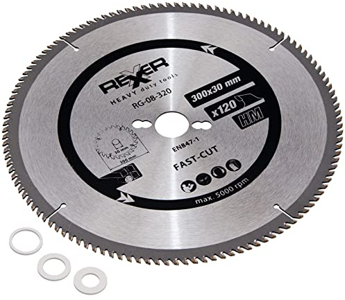 HM Kreissägeblatt Ø 300 x 30/25,4/20 / 16 mm 120 Zähne Sägeblatt Holz