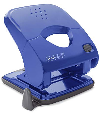 Rapesco 1542 X5-40ps Perforatrice 2 Trous à Moins d'Effort, Capacité de 40 Feuilles, Bleu