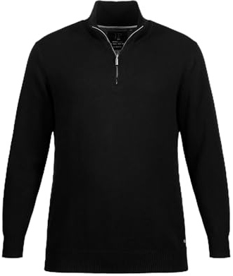 JP 1880 Troyer con Chiusura Lampo, 7 g Maglione, Nero (Nero 71684210), XXXXXL Uomo