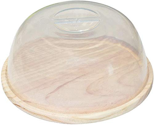 Wagtail Formaggiera Rotonda con Coperchio in Plastica - Scatola Formaggio Legno - Ideale per Conservare Freschi I Formaggi - Diametro Ø 18 cm