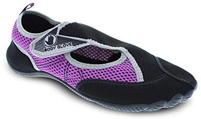 Body Glove Water Shoes for Women, Lake, Aerobics, Swimming, Aqua Sports, Beach, Womens Water Shoes, Black and Oasis Purple Horizon Aqua Shoes for Women