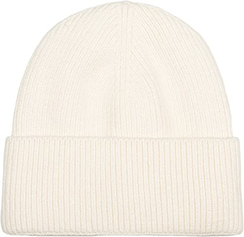 styleBREAKER Unisex Beanie Strickmütze Rippenmuster Krempe, Creme-Beige
