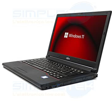 Fujitsu Notebook 14 LifeBook E546 Windows 11 Pro Core i3 2.3GHz Webcam PC Computer Portatile Aziendale Business Laptop SmartWorking (Ricondizionato) (16GB RAM SSD 480GB)