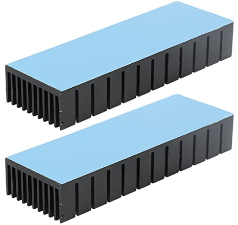 Tuzoo Aluminium-Kühlkörper 120x40x20mm, 2pcs im Set, Universal für CPU, Leiterplatten, etc.