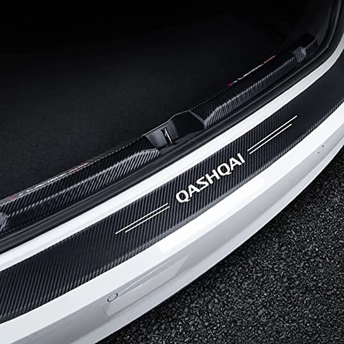 Protección para Parachoques Trasero Coche, para Nis-san Qashqai, Fibra Carbon Maletero de Coche ​Antirrayas Pegatinas Tiras Protectoras Accesorios