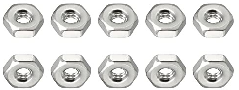 DTGN #6–32 (UNC) sexkantiga muttrar – 50 pack – bra för hus garage reparation – 304 rostfritt stål sexkantiga muttrar – silver