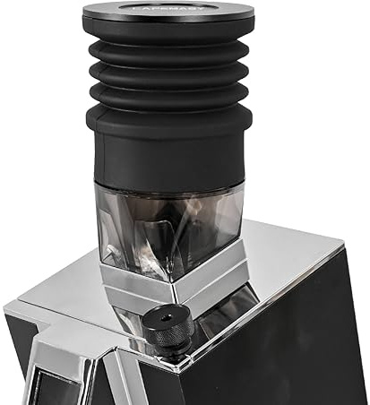 Einzeldosis-Trichter, kompatibel mit Eureka Mignon Espressomühle, Silikonbalg zum Ausblasen von Restkaffeesatz (geneigter Trichter)