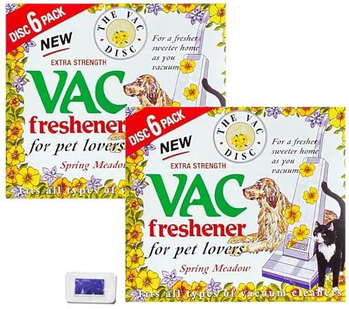VR Angel Vac Extra Strength Refreshing Fragrance Air-Freshener Disks for Pet Lovers Fits All Vacuum Cleaners, Including One Moth Killer Sachet (Spring 2 pk)