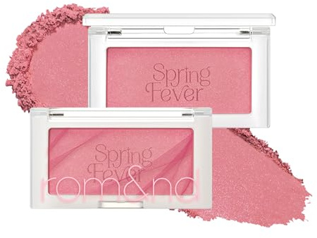 rom&nd BETTER THAN CHEEK S02 LYCHEE CHIPㅣGlow Highlighter RougeㅣGlossy Puder BlushㅣDezent-matter Blush für alle HauttypenㅣPack of 1, 3.4g