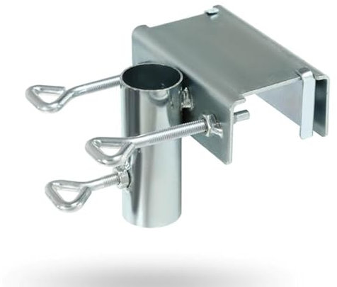 CHOYES Sonnenschirmhalter Für Eckige Balkongeländer, Sonnenschirmhalter Balkongeländer Balkon Sonnenschirm Decking Halterung Ständer Sonnenschirmständer Für Balkon Und Runde - Ohne Bohren,Silber