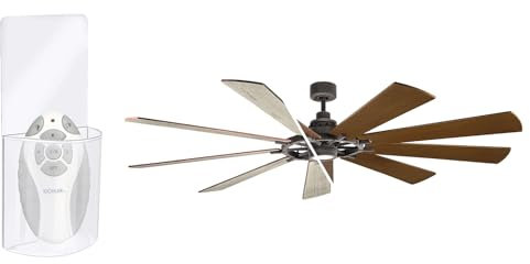 meineWunschleuchte Extra großer Deckenventilator Ø 216cm mit Licht und wendbaren Flügeln in 2 Farben