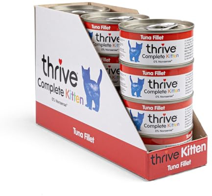 Thrive Complete Tuna Fillet Wet Kitten Food – Complete & Balanced – 12 x 75g Cans
