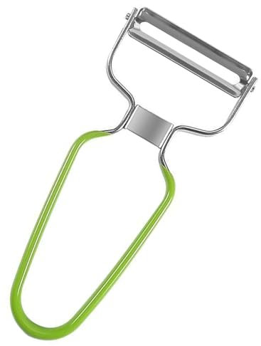 QLEUIFT 1 pcs Chefkoch extra breiter Ziehschäler, 150x102x11mm Funktionsteil, Für großes Gemüse mit Harter Schale wie Kürbis & Kohlrabi, Anti-Rutsch Griff, Groß, grün