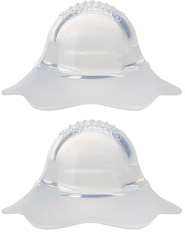 2Pcs for Silver Silicone Nipple Corrector Petal-Shaped Extractor Suction