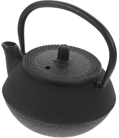 Cabilock Retro- Aus Metall Aus Eisen Schwarzer Teekessel Im Chinesischen Stil Kleiner Teekessel Hitzebeständiger Boden Für Induktionsherde Geeignet