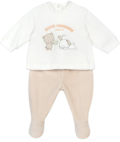 Chicco, Completo Neonato, Set Coprifasce e Ghettine in Morbida Ciniglia, Abbigliamento Bambino 0-24 Mesi, Designed in Italy