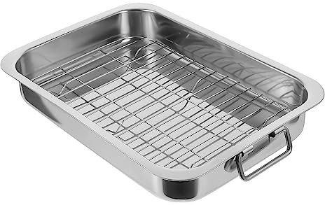 PRETYZOOM Teglia da Forno Teglie da Forno Multiuso in Acciaio Resistente Teglia da Cucina per Torte e Dessert