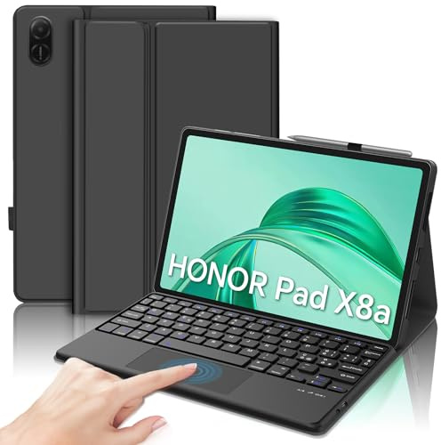 JADEMALL Tastiera con Trackpad per Honor Pad X8a 11 2024, Italiano QWERTY Tastiera Bluetooth Magnetica Staccabile con Touchpad per Honor Pad X8a 11 2024, Nero