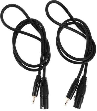 IMIKEYA 2pcs Trs to Xlr Audio Cable for Headset Mic Headphone Extension Cable for Compact Synthesizers and Pedal Use