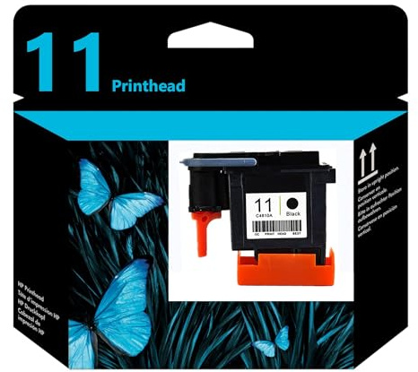 PAESCOY 11 Testina di Stampa Inchiostro C4810A C4811A C4812A C4813A Sostituzione per Stampanti HP Designjet 100 110 111 500 510 800 813 850 500ps 800ps 9110 9120 9130 K850,Black-1 Pack