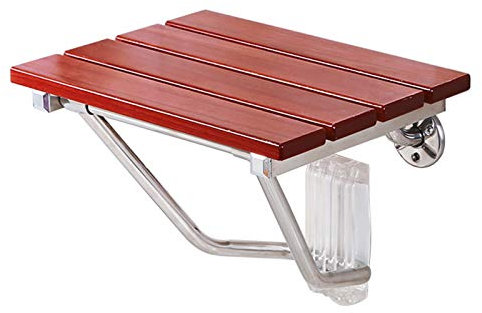 ASumPio Duschhocker Klappbarer Duschsitz Bank Holz Wandmontage Duschstuhl 150Kg Tragkraft Für Senioren, Behinderte, Medizinische Verwendung Klappbarer Badezimmerhocker, 30X,38x33.8x29cm
