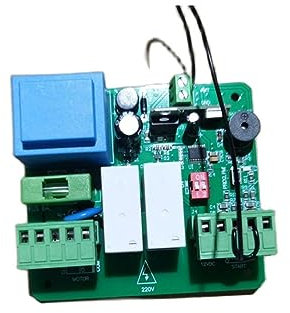 Motor Puerta Corredera, Control de persiana enrollable 433 mhz Control remoto NC Velocidad del motor ajustable para abridores automáticos de portones(PCB 2 remote)