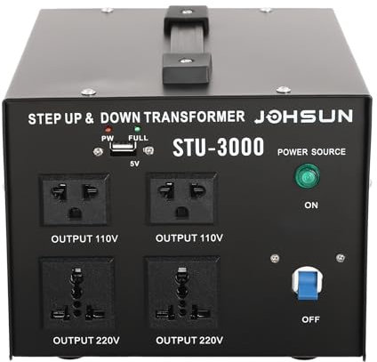 Transformador de corriente, transformador de corriente, 220 V a 110 V, 110 V a 220 V, núcleo toroidal, convertidores de voltaje con step-up y abajo para uso doméstico y comercial