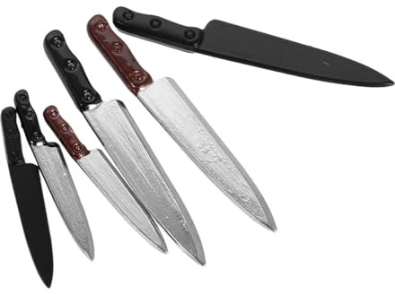 Didiseaon 6 Pièces Accessoires Miniatures de Cuisine de Couteaux Réalistes pour Maison de Décoration de Scène de Cuisine Miniature pour Bricolage et Collection