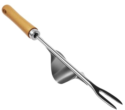 Dandelion Weed Puller With V-Shape Fork, Stainless Steel Deep Root Weeder Tools Wood Handle Dandelion Removal Tool Gardening Weeder Tool for Garden/Lawn/Yard Transplant Moss and Weed