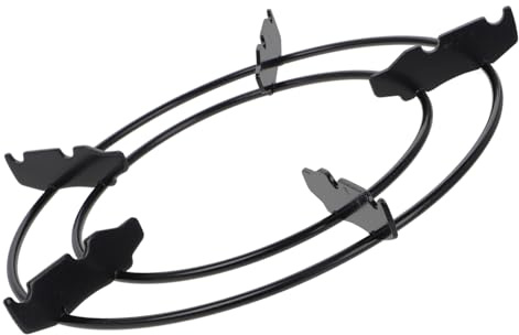 Soporte 1 Negro de Antideslizante Fundido para Wok Hierro Pieza | Cocina de Gas y Hornilla, Instalación y Retirada Sencillas, Diseño Engrosado para Wok y Sartenes