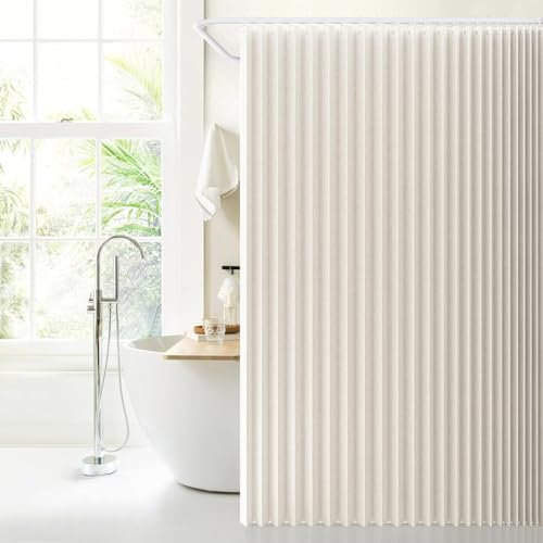 DSSHENGDS Personalizable Cortina Plegable baño corrediza，Separador de Espacios Interiores，Adecuado para Puertas correderas, armarios-White- 180x200cm