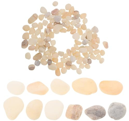 TOYANDONA Small Rock Aquarium Gravel Delicate Decorative Stones for Fish Tanks Flowerpots and Garden Ponds Crystal Pea Gravel for Aquascaping and Landscaping