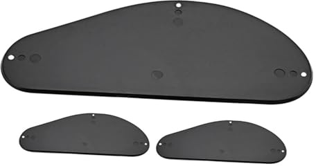 ANDRESLAD 3 Stück Schwarzes Schlagbrett Rückplatten aus Kunststoff für Bassgitarre Einlagiges Modernes Design mit Einfacher Montage für Bühnenauftritte