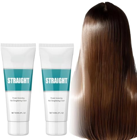 Crème Lissante Wadexr, Crème Lissante Wadexr À La Soie Et À La Kératine, Lisse Et Définit, Légère Et Douce, Traitement Capillaire Correcteur À Base De Protéines Pour Femmes (2pcs)