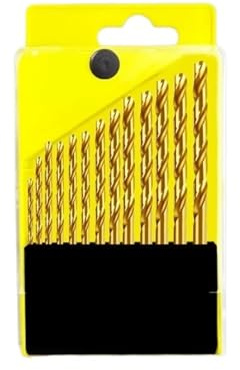 Jeu de forets hélicoïdaux Jeu de forets hélicoïdaux en acier avec support boîte, manche rond, for verre, métal, carrelage, bois, 1,5 à 6, mm(2 set (26pcs))