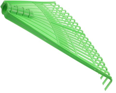 DIYEAH Rastrello da Giardino in Plastica Verde Denti Rastrello Pesante per Prati Foglie e Arbusti Attrezzo Turf Rake Portatile per Giardinaggio e Livellamento Prato