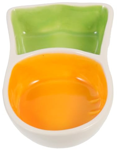 NUOBESTY Bol Céramique Forme de Carotte pour Petits Rongeurs Gamelle Eau et Nourriture pour Cobayes Hamsters Écureuils Facile à Nettoyer