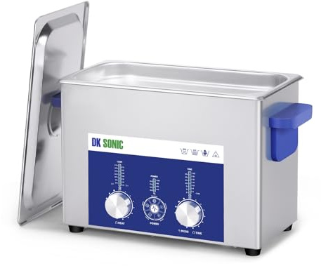 DK SONIC Ultraschallreiniger 4L, 120W, Gewerbliches Ultraschallreinigungsgerät mit Leistungsstarker, Codierter Steuerung und Fünf Modi für die Reinigung von Brillen, Halsketten, Uhren und Münzen