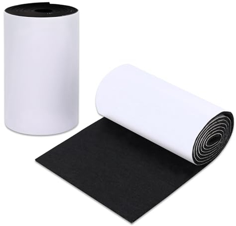 2 PCS Black Self Adhesive Felt Fabric, 40cmx3m Black Sticky Back Felt 1mm Thick Self Adhesive Fabric Roll for Drawer Jewelry Box Liner Cup Mat