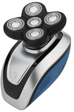 TIDTALEO Rasoio Elettrico Uomo Ricaricabile USB 5 Testine Flottanti 4d Tagliacapelli e Pennello Viso Ipx6 Lavabile per Barba e Chioma