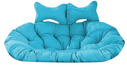 OPIGJUFD cojín para Silla Colgante Cojín de Cesta Colgante, cojín Grueso Doble Columpio for sofá, for Silla for el hogar, for Cuna for Interior y Exterior para Relax al Aire Libre(Blue)
