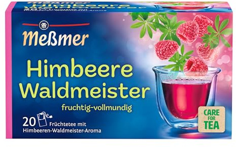 Meßmer Himbeere-Waldmeister | 20 Teebeutel | Vegan | Glutenfrei | Laktosefrei