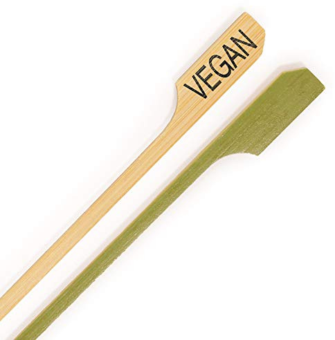 BambooMN Veganer Etikettenmarker, Bambus-Paddel-Plektrum, 8,9 cm, 1.000 Stück